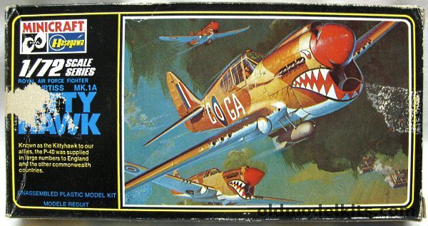 Hasegawa 1/72 Curtiss Mk.1A Kittyhawk (P-40) RAF or USAAF Ace Reynolds, 114 plastic model kit